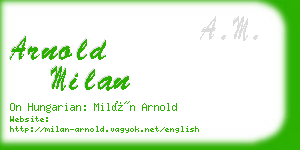 arnold milan business card
